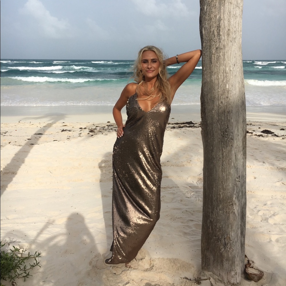 Bronze/gold sequined dress